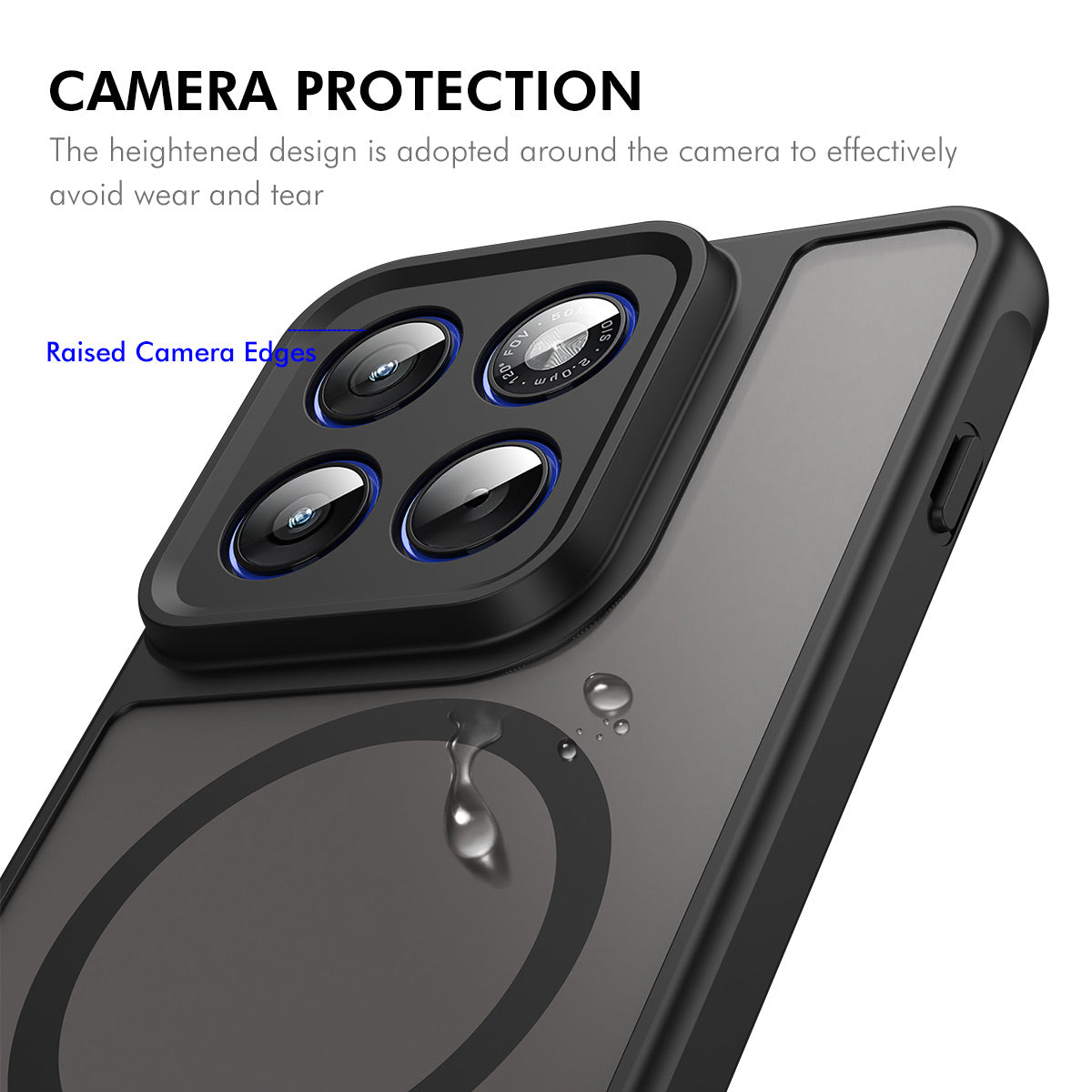For Motorola Edge 70 5G ENKAY HAT PRINCE Magnetic Case with 9H Tempered Glass PC TPU Matte Phone Cover - Blue