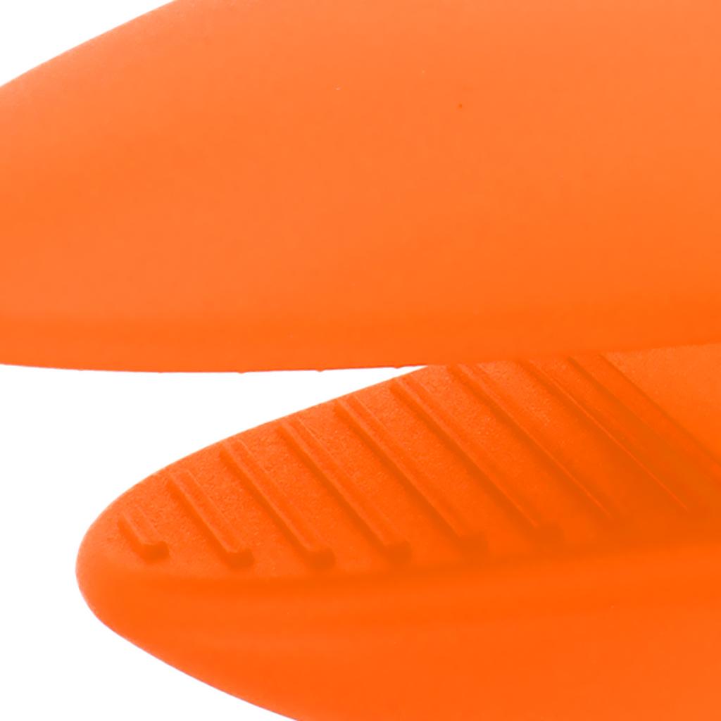 Silicone Hot Pot Holder Oven Grip Pinch Mitts Finger Tab Protector Orange