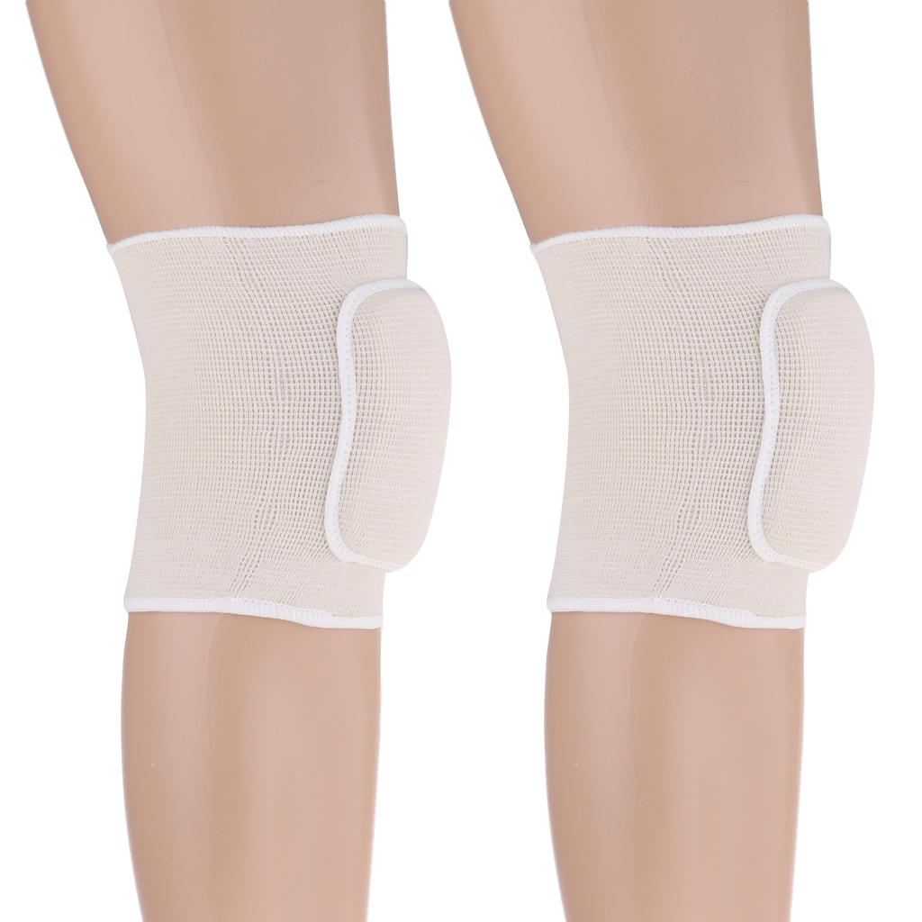 Outdoor Exercise Dance Soccer Roller Skating Protective Knee Sleeve Pad White