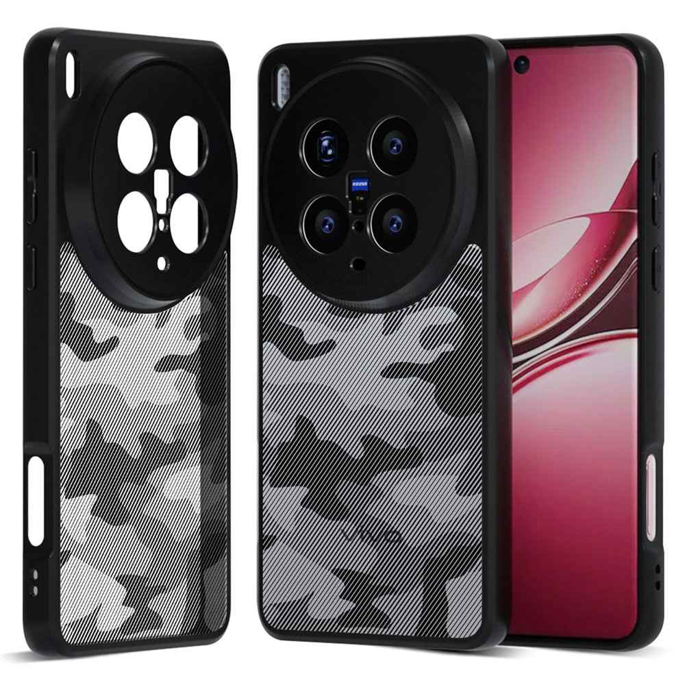 IBMRS for vivo X300 Pro 5G Mobile Cover Soft TPU + Hard PC Case with Wrist Strap (Precision Cutouts) - Artistic Camouflage