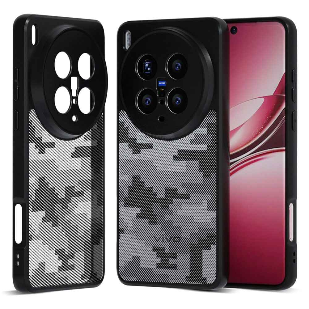 IBMRS for vivo X300 5G Mobile Cover Soft TPU + Hard PC Case with Wrist Strap (Precision Cutouts) - Checkered Camouflage