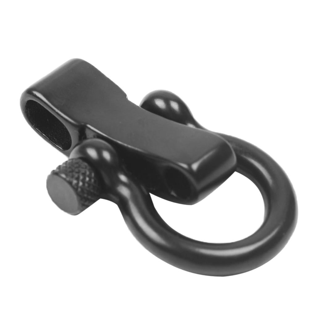 3xAdjustable Bow Shackle Stainless Steel for Paracord Survival Bracelet Black
