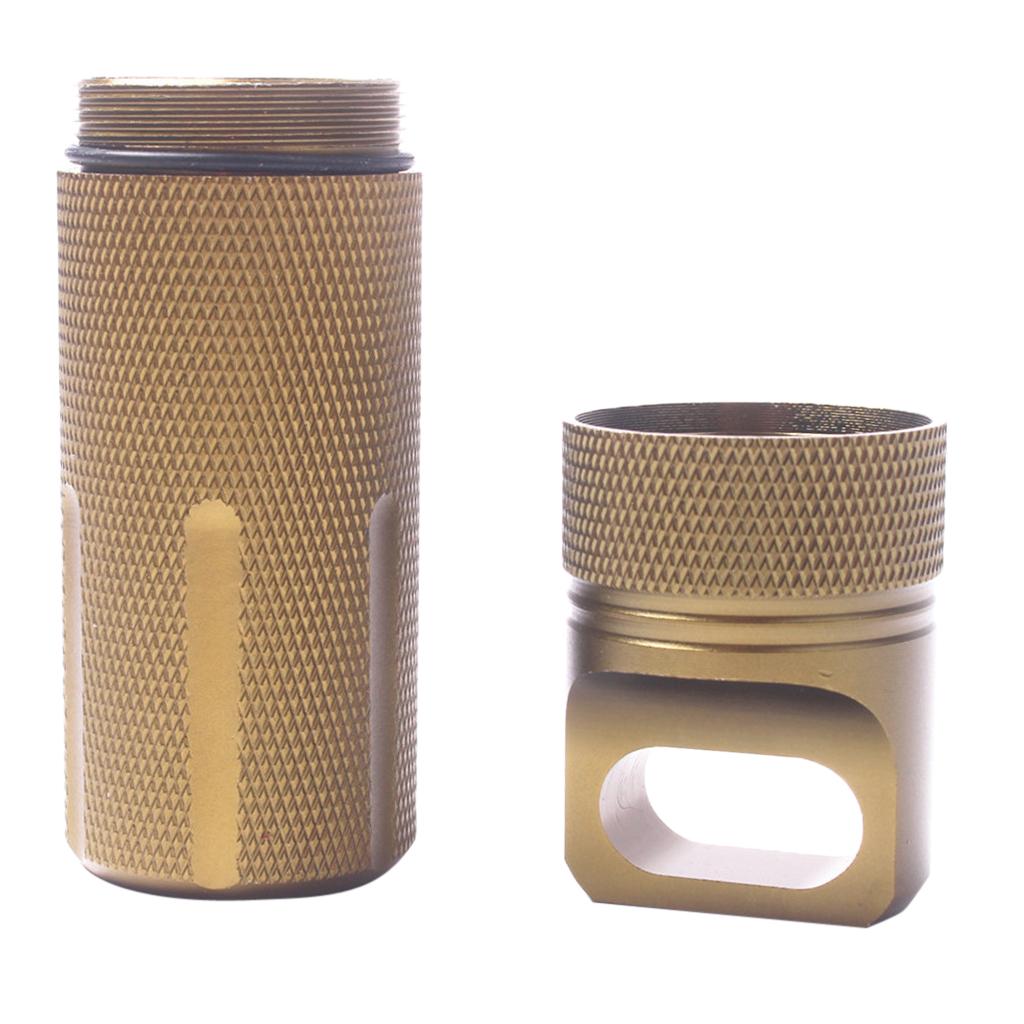 Survival Pill Box Case Waterproof Aluminum Holder Container Medicine Capsule Green