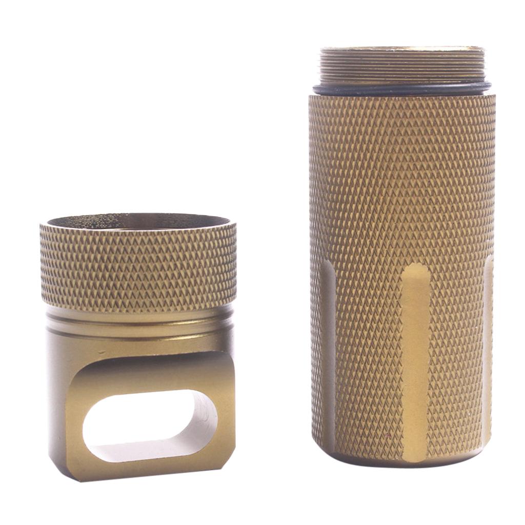 Survival Pill Box Case Waterproof Aluminum Holder Container Medicine Capsule Green