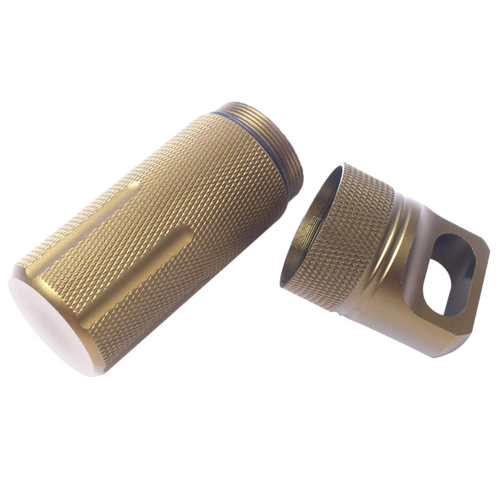 Survival Pill Box Case Waterproof Aluminum Holder Container Medicine Capsule Green
