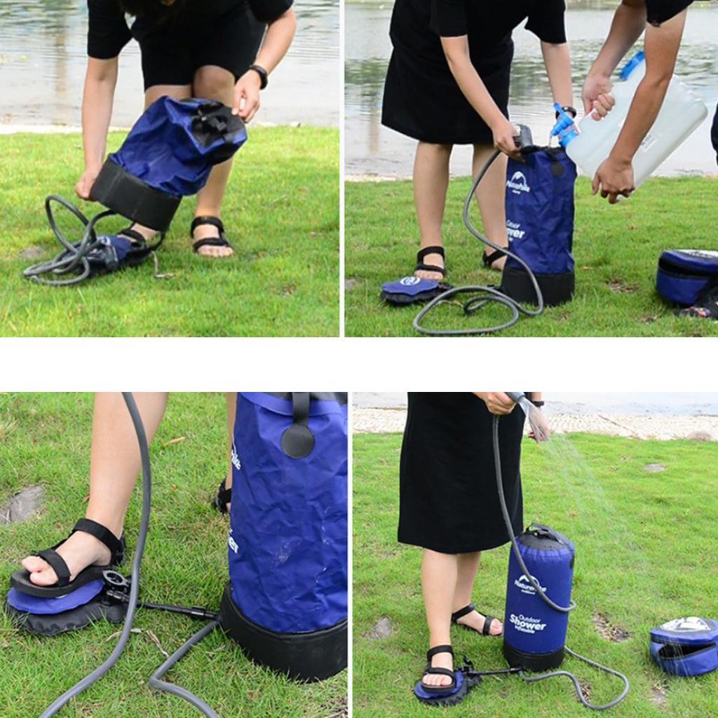11L Foldable Shower Bag Outdoor Portable Water Bath Camping Hiking Travel