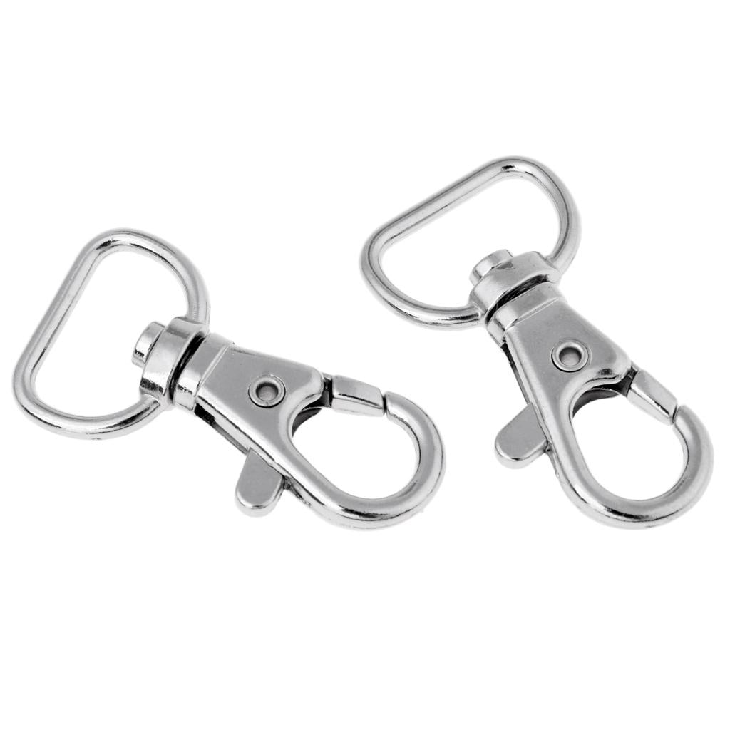 10Pcs Swivel Clasps Lanyard Snap Hook Lobster Claw Clasp Jewelry Findings 25mm