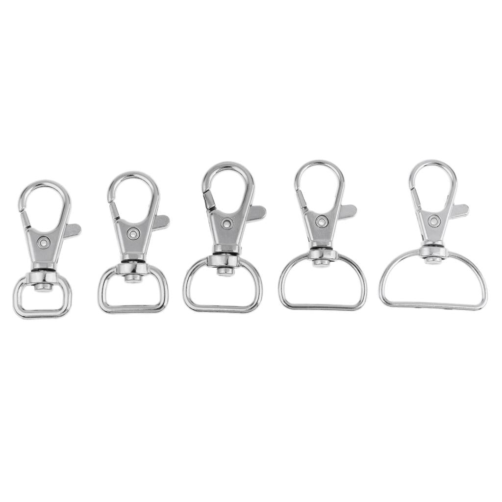 10Pcs Swivel Clasps Lanyard Snap Hook Lobster Claw Clasp Jewelry Findings 25mm
