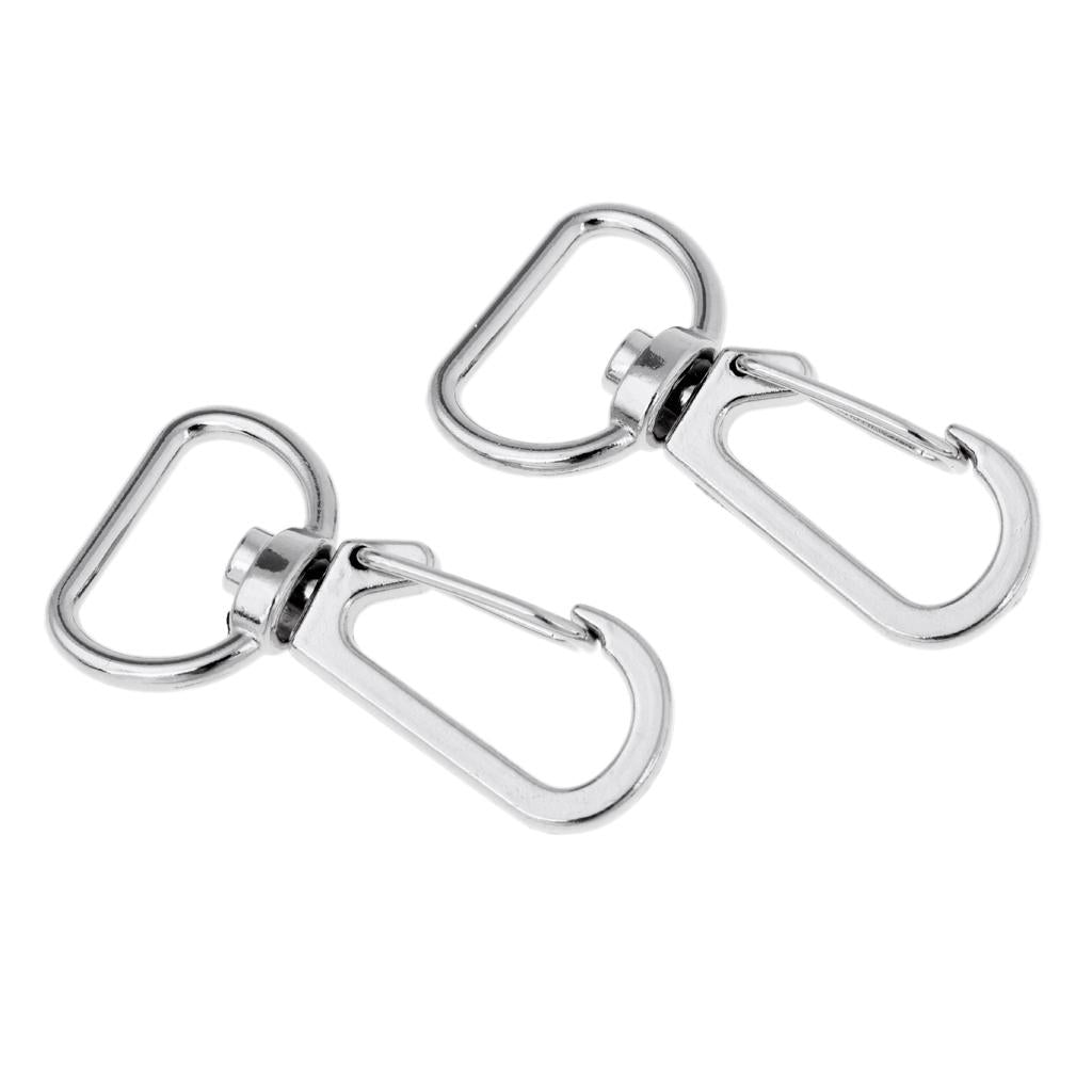 10pcs Durable Metal Carabiner Clip Style Spring Key Chain Hooks Keyring 10mm