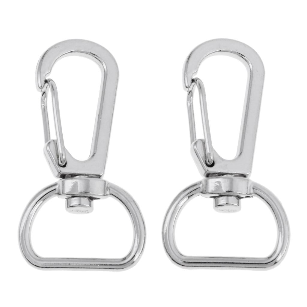 10pcs Durable Metal Carabiner Clip Style Spring Key Chain Hooks Keyring 16mm