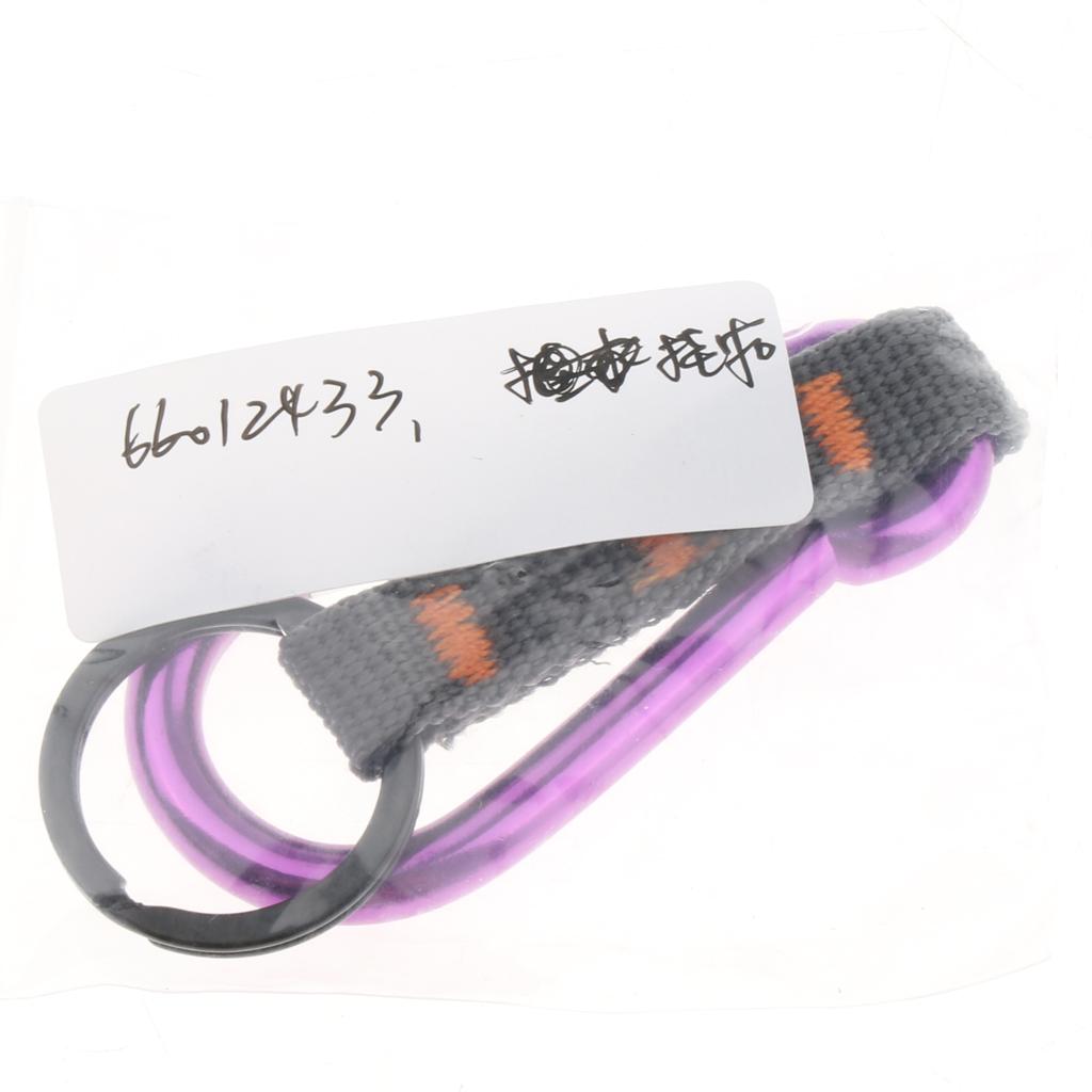 Hiking Backpack Travel Key Chain with Metal Ring Carabiner Clip Hook Buckle