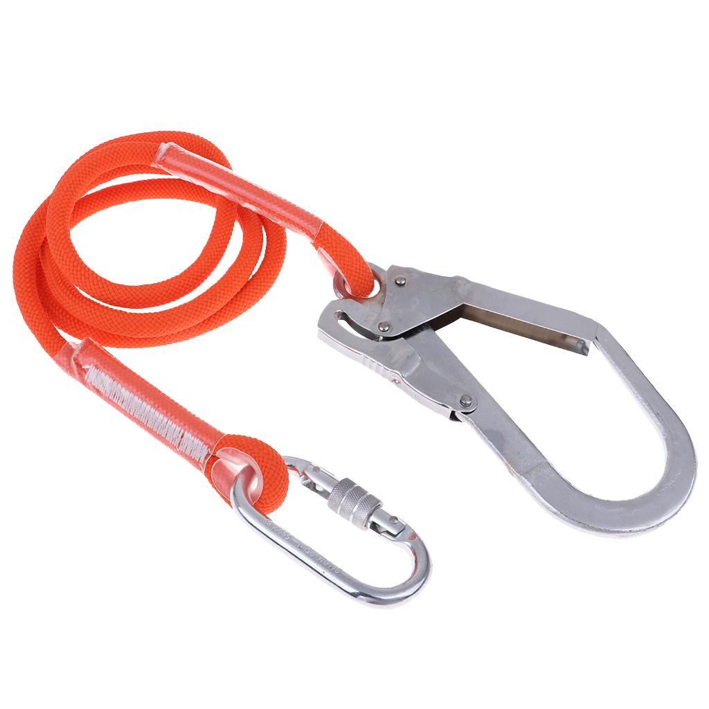 Rock Climbing Fall Protection Shock Absorb Lanyard Rope 3m L
