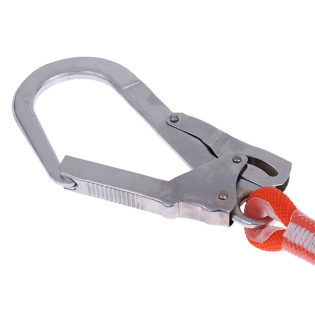 Rock Climbing Fall Protection Shock Absorb Lanyard Rope 3m L