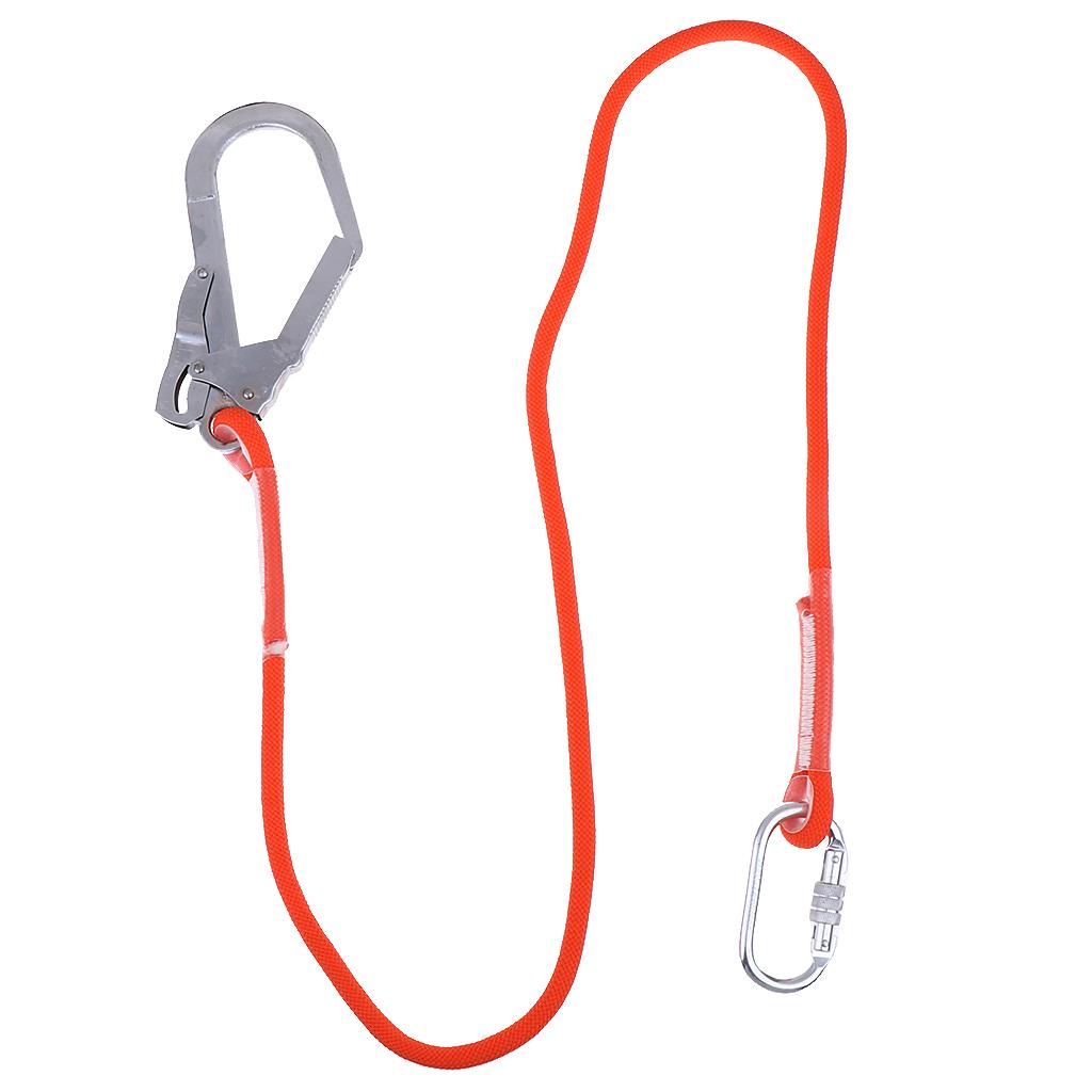 Rock Climbing Fall Protection Shock Absorb Lanyard Rope 3m L
