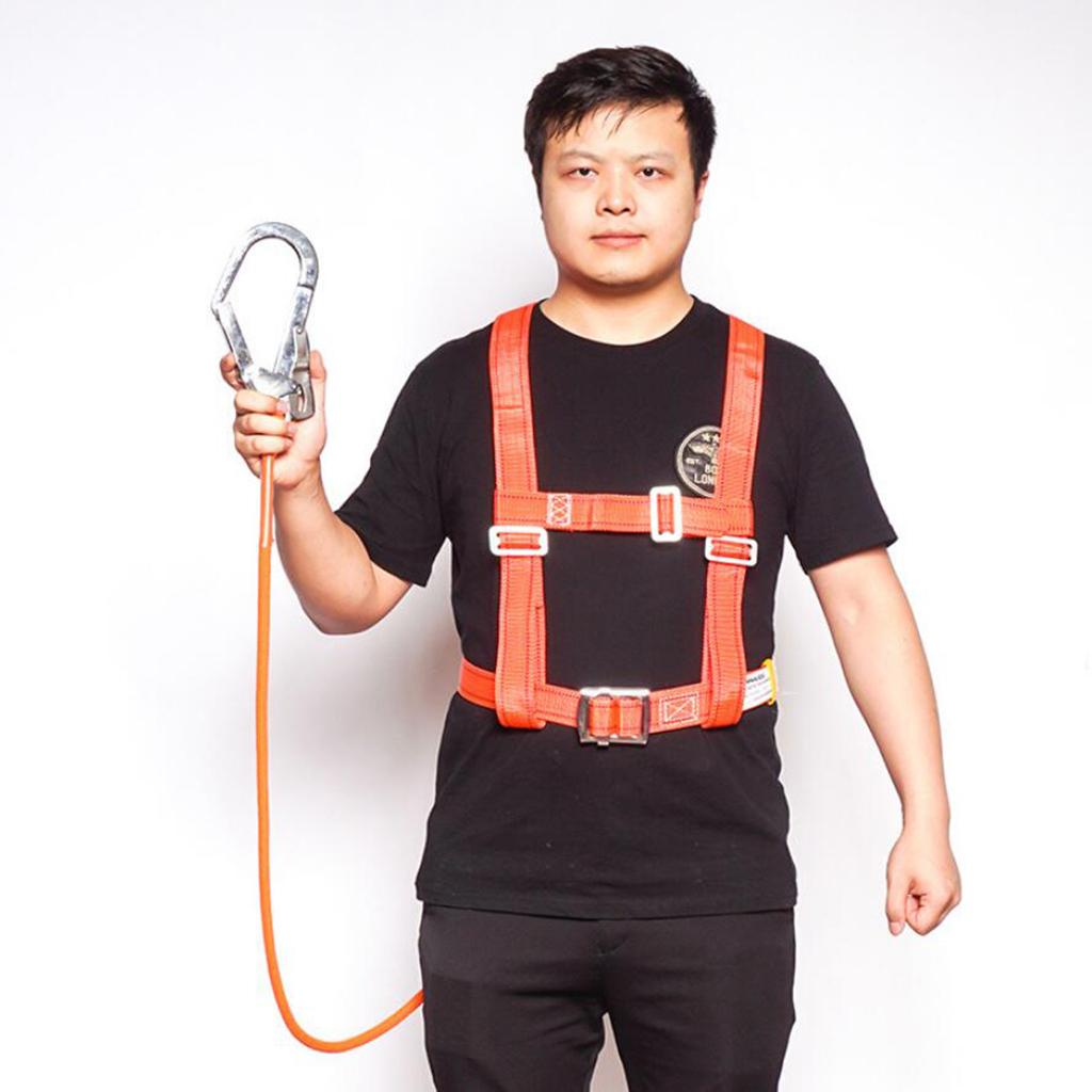 Rock Climbing Fall Protection Shock Absorb Lanyard Rope 3m L
