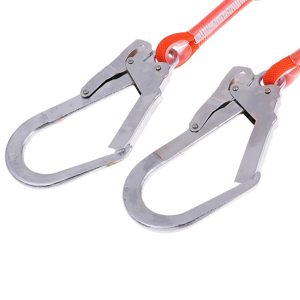 Rock Climbing Fall Protection Shock Absorb Lanyard Rope 3m Double Rope L