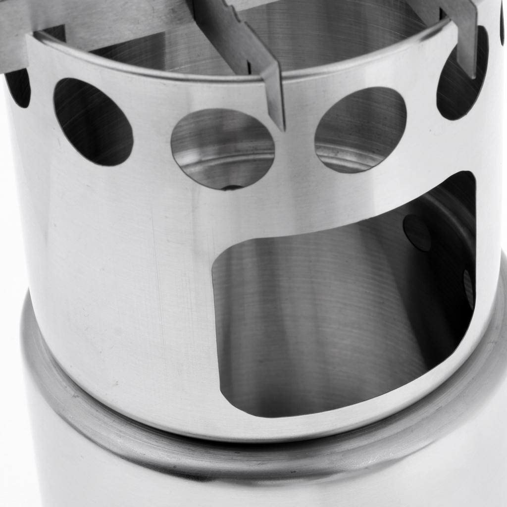 Large Camping Stove Stainless Steel Backpacking Stove Potable Wood Burning
