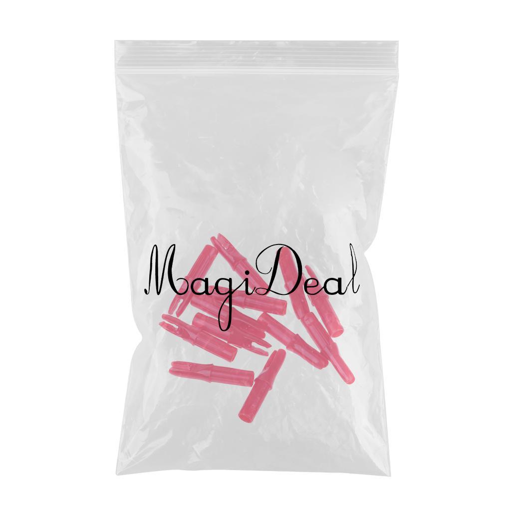 2x12 Pieces Plastic Archery Arrow Nocks for Arrows ID 6.2mm Pink