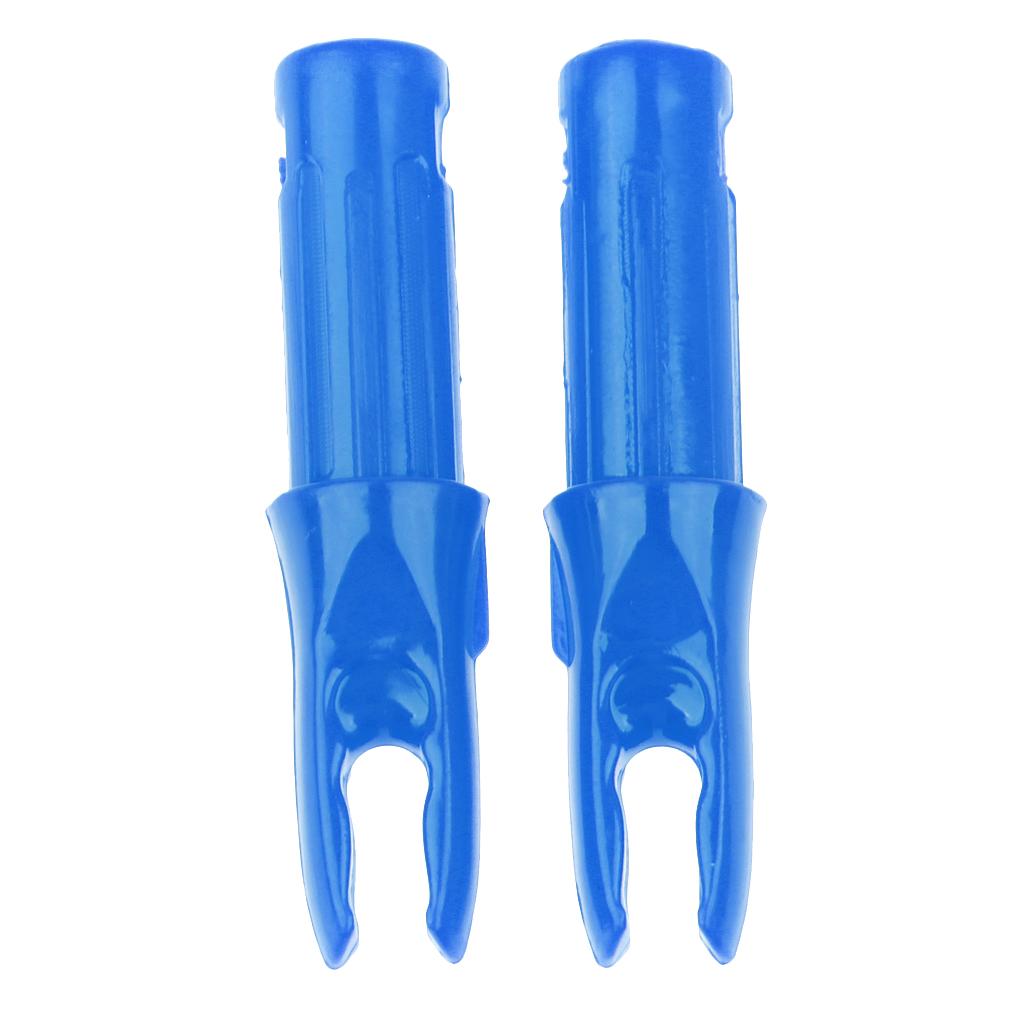 12 Pieces Plastic Archery Arrow Nocks for Arrows ID 6.2mm Blue