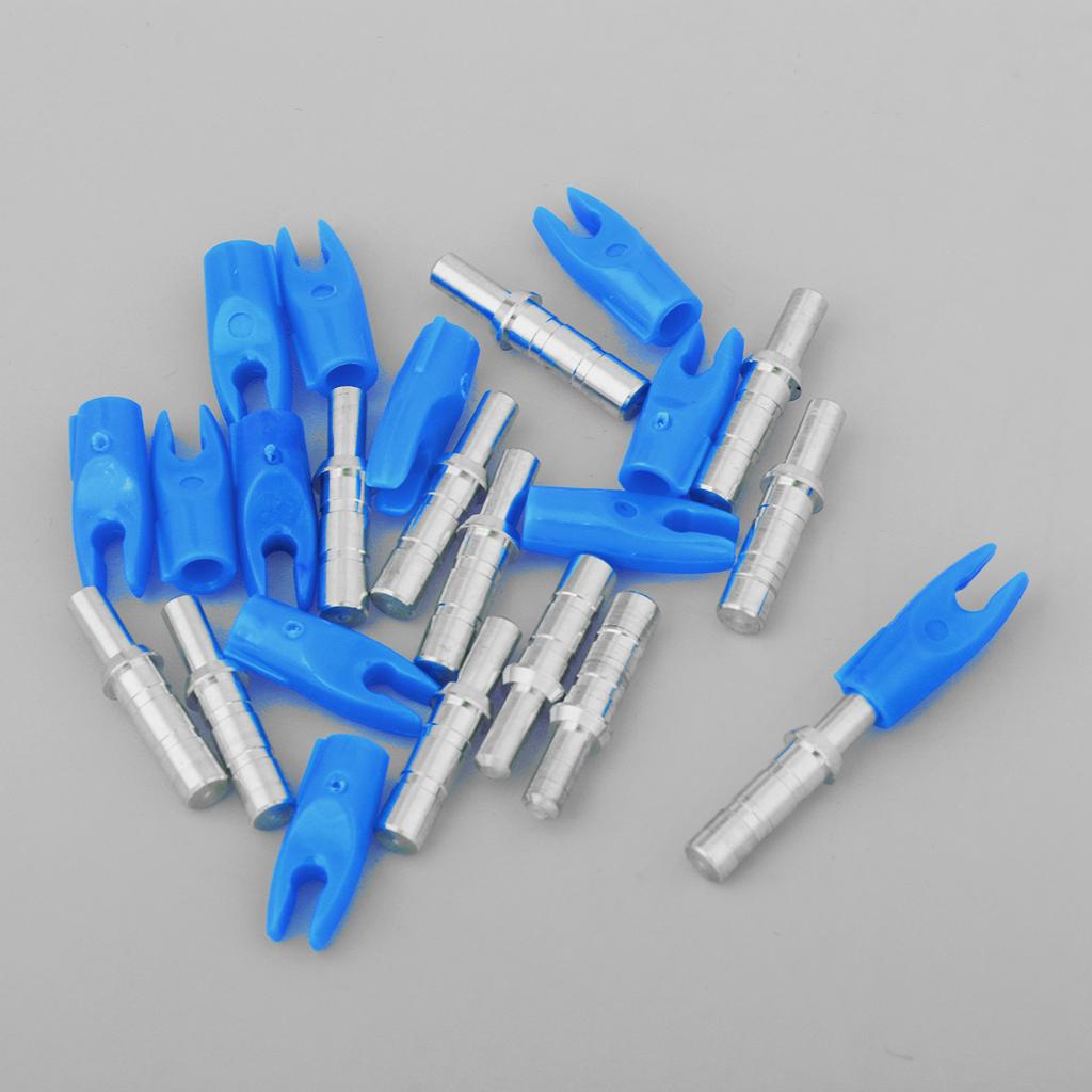 5x12 Pieces Plastic Archery Precision Nocks for ID 4.2mm Arrow Shaft Universal Blue