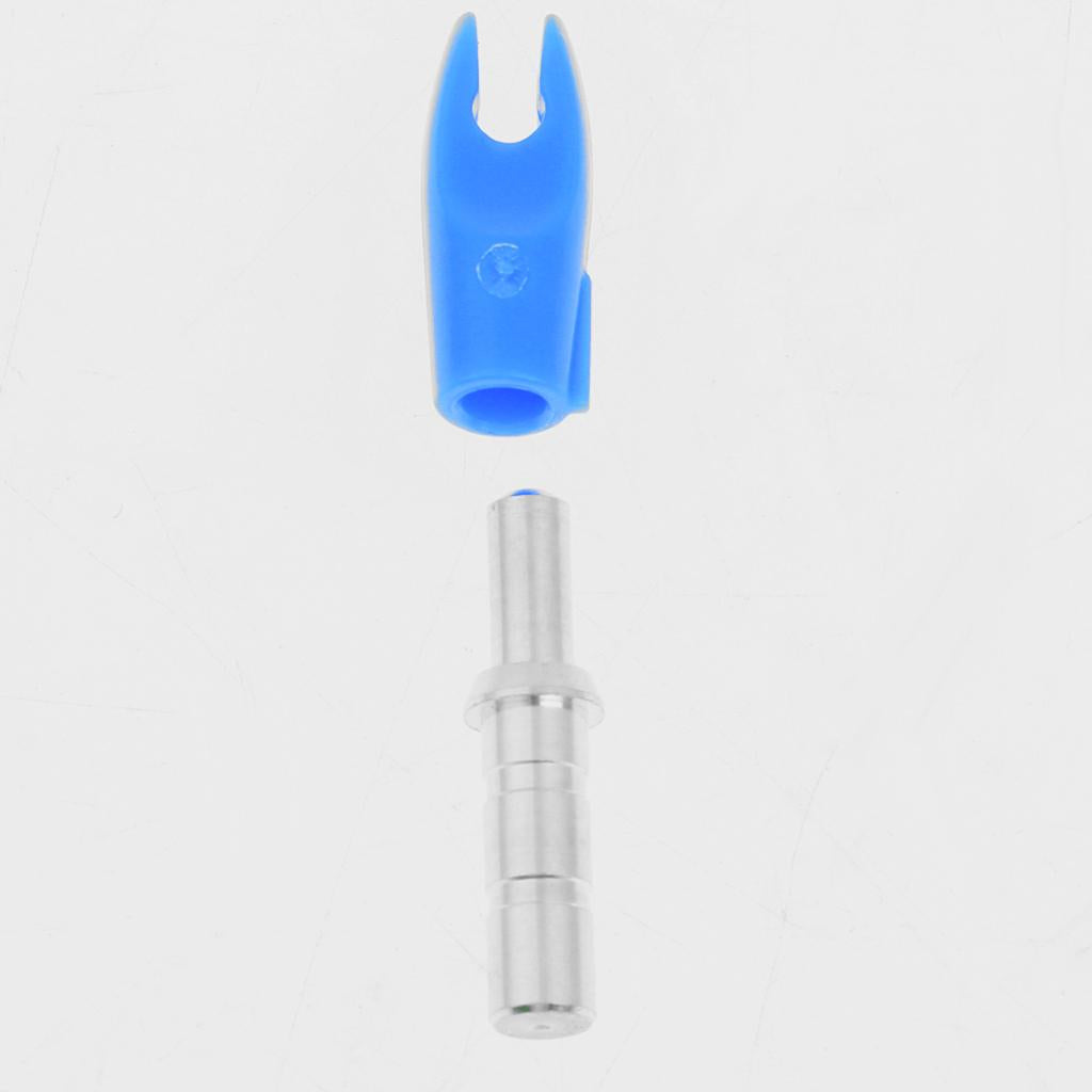 5x12 Pieces Plastic Archery Precision Nocks for ID 4.2mm Arrow Shaft Universal Blue
