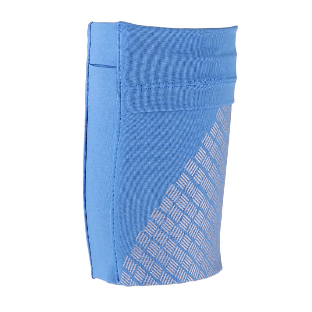 Reflective Running Sports Armband Phone Holder Arm Wrist Belt Bag Blue M
