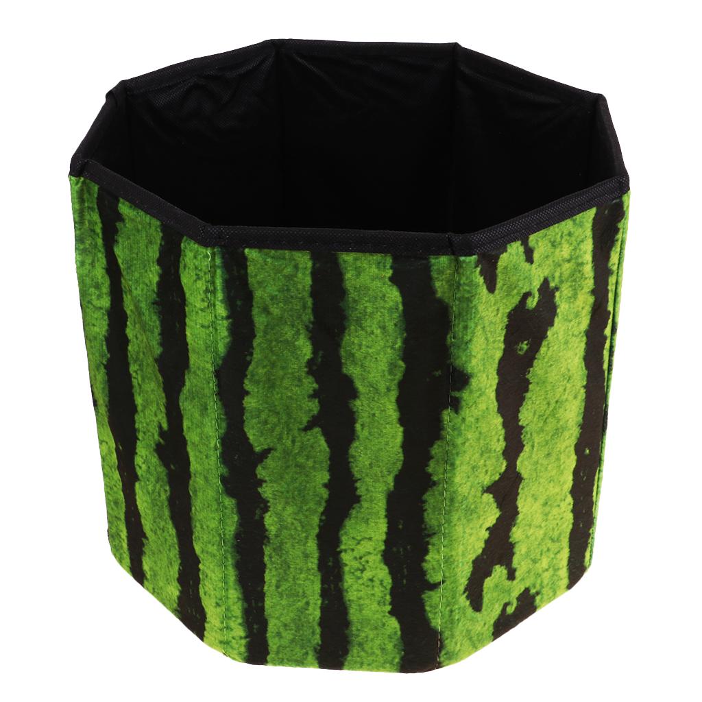 Folding Ottoman Stool Storage Box Room Footstool Camping Chair Fishing Seat Watermelon