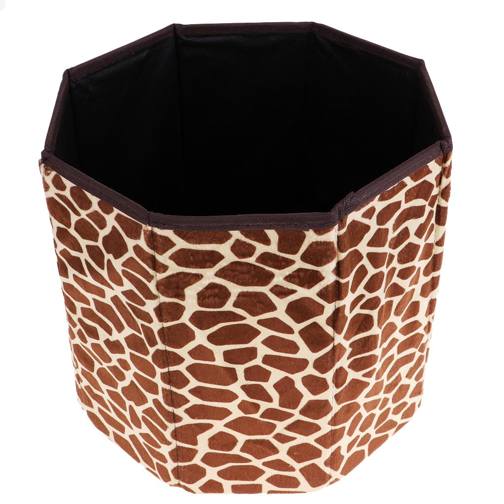 Folding Ottoman Stool Storage Box Room Footstool Camping Chair Fishing Seat Giraffe