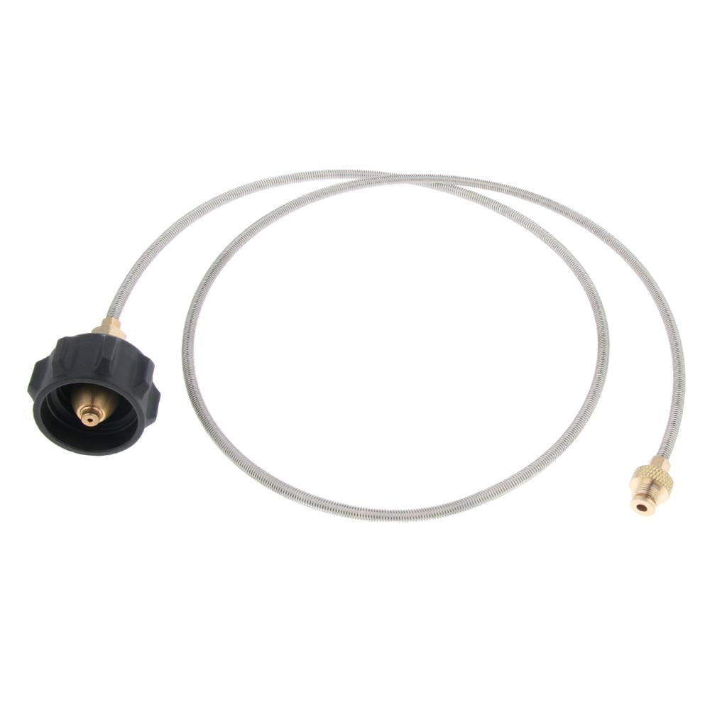 115cm Camping Stove Propane Hose Adapter Flat Gas Tank Cylinder Converters