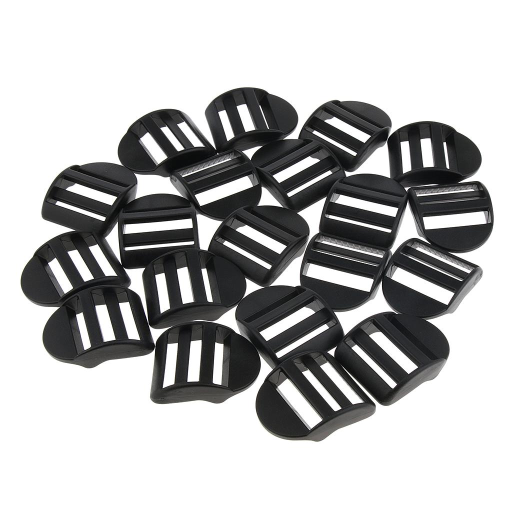 20Pcs Camping Waist Straps Buckles Clips Webbing Buckles Outdoor Tool 38MM