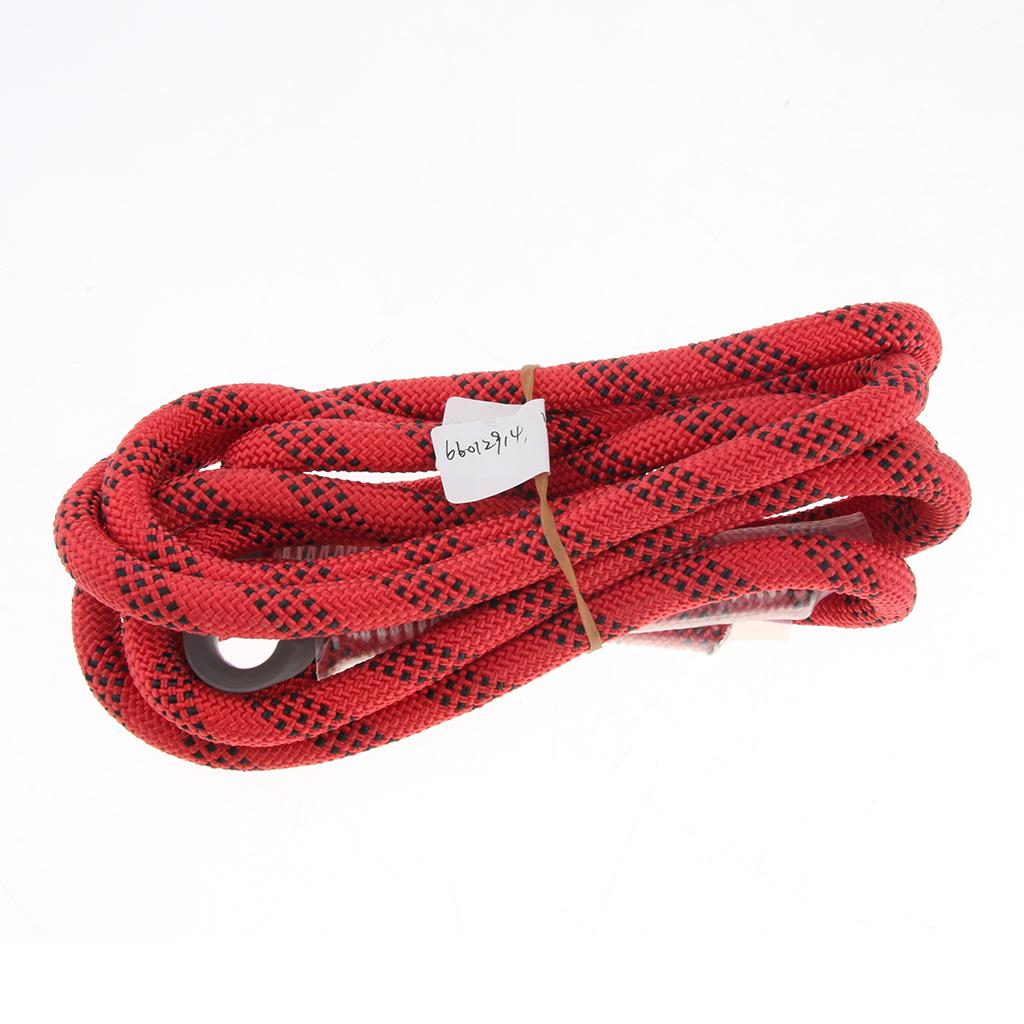 Climbing Knotted Pre-sewn Eye-to-Eye Prusik Loop Cord Static Rope Red 240cm
