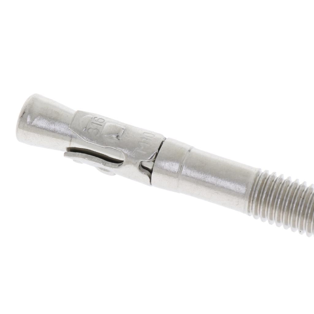 2pcs Climbing M10 Stainless Steel Expansion Bolts Anchor Nut Piton M10x100