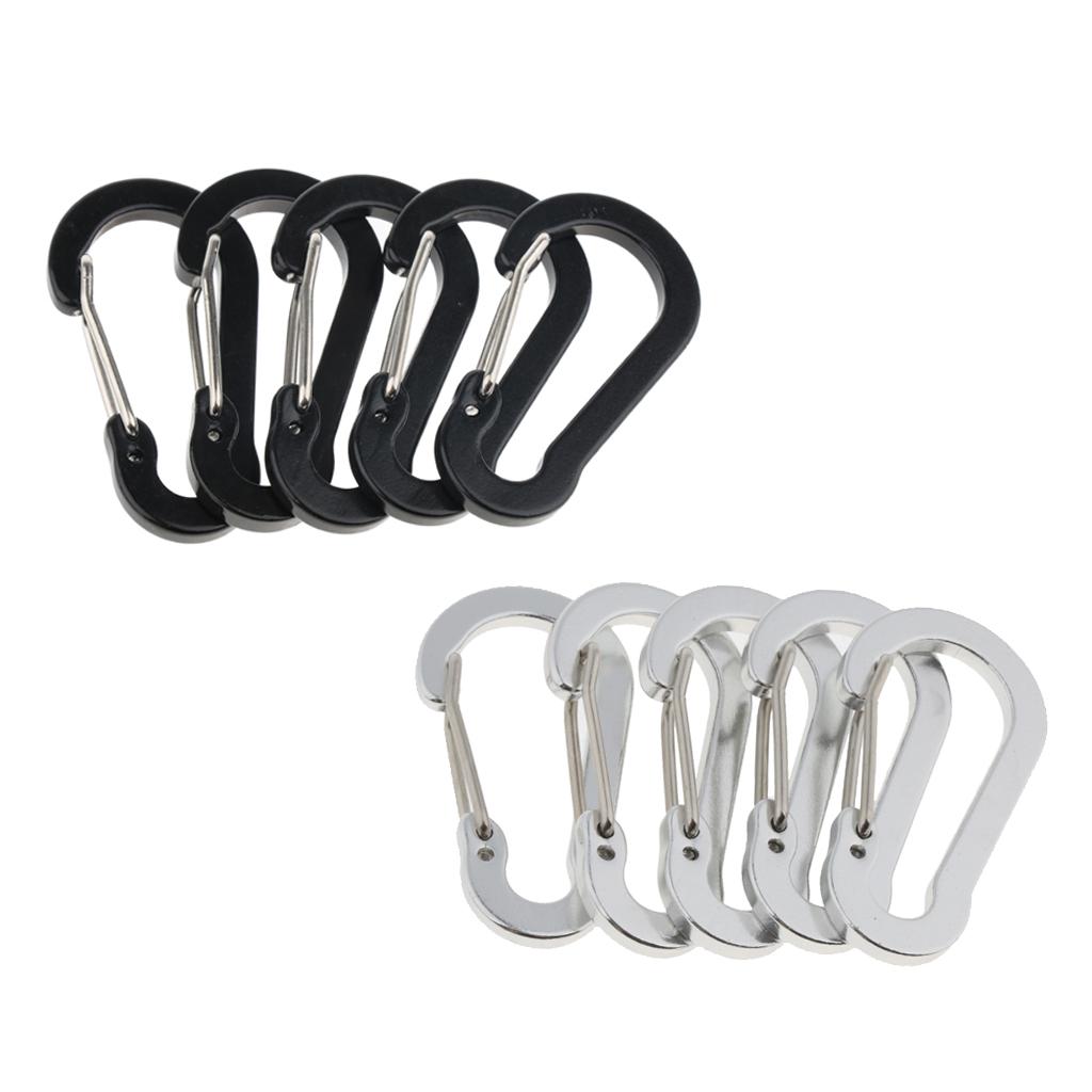 10pcs Key Chain Buckle Spring Snap Hook Outdoor Clip Water Bottle Hook
