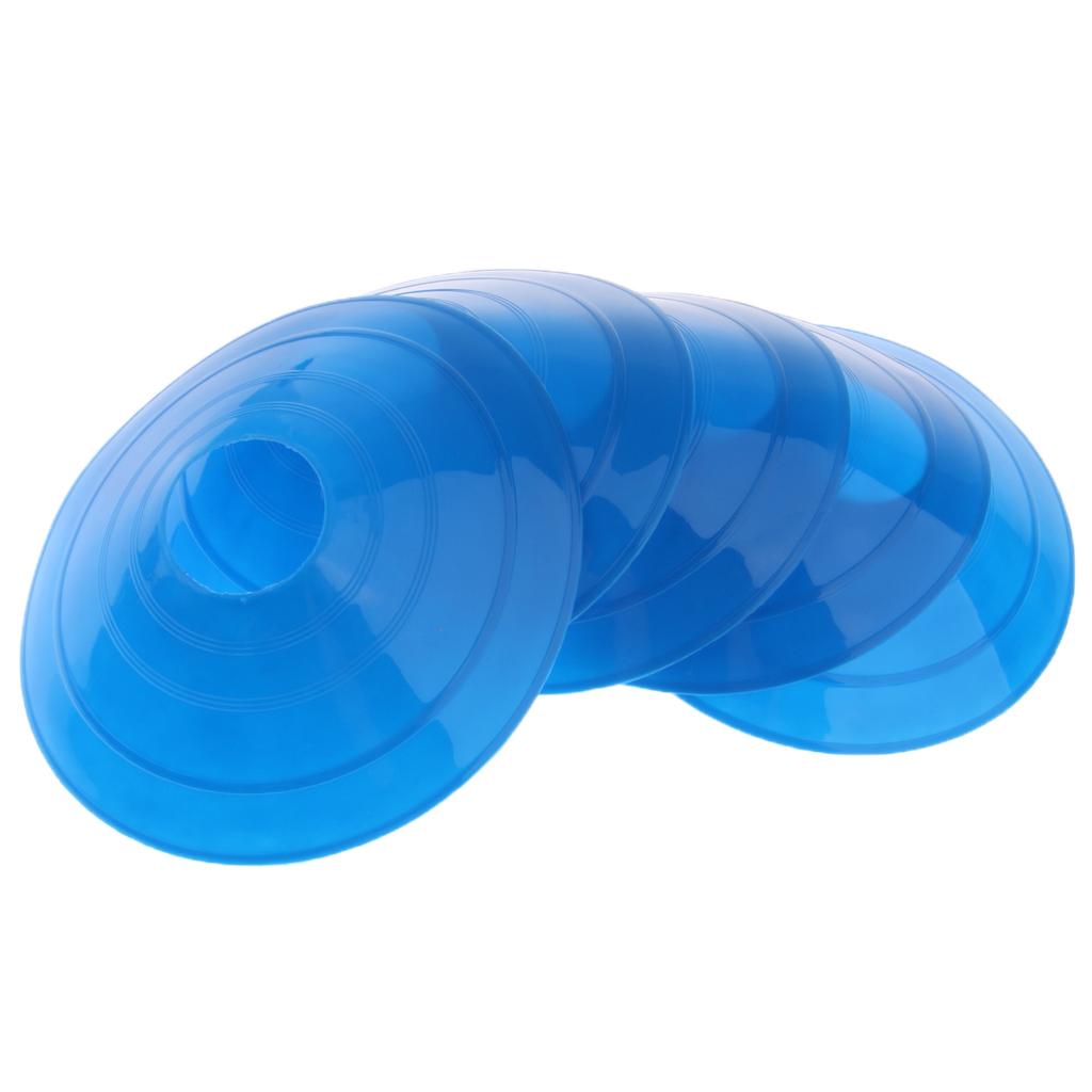 5 Pcs Soccer Mini Disc Cones Boundary Marker Skating Agility Training Aid Blue