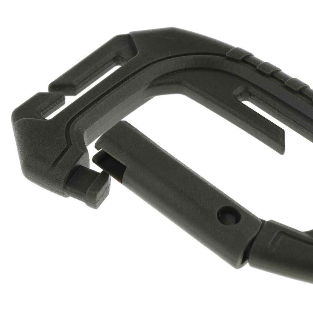 Heavy Duty Plastic Carabiner Clip Snap Hook Spring Loaded Carabina Green