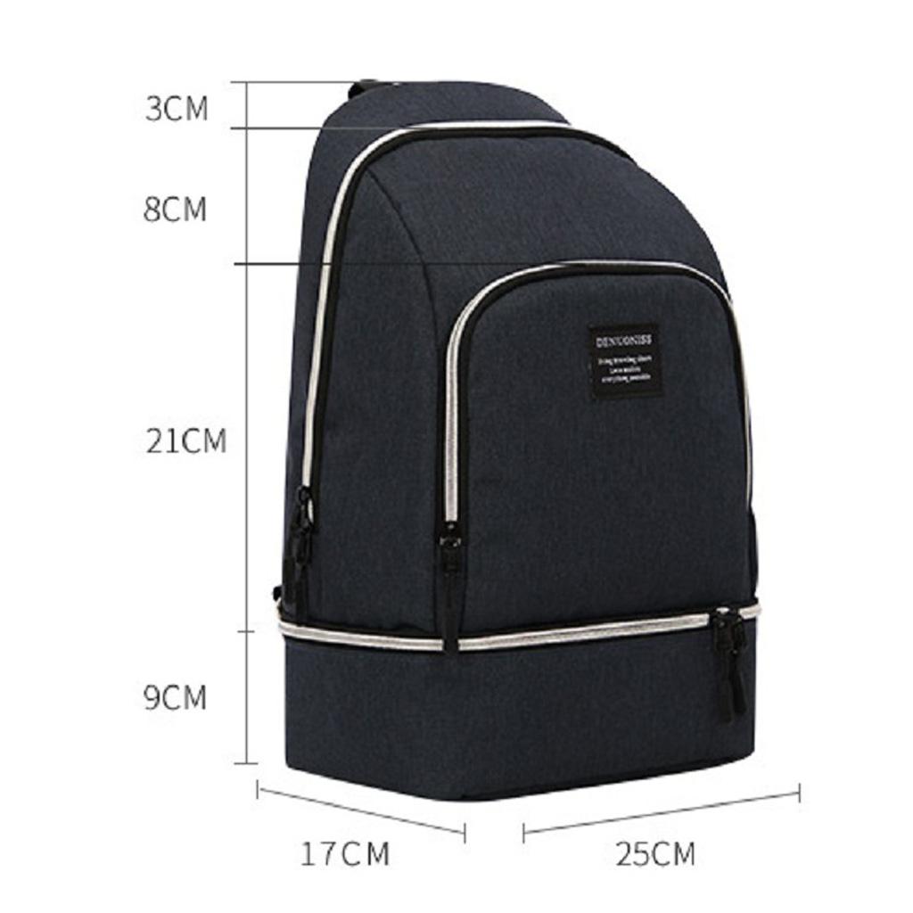 Outdoor Insulated Backpack Cooler Camping Travel Lunch Bag Storage Pouch Grey