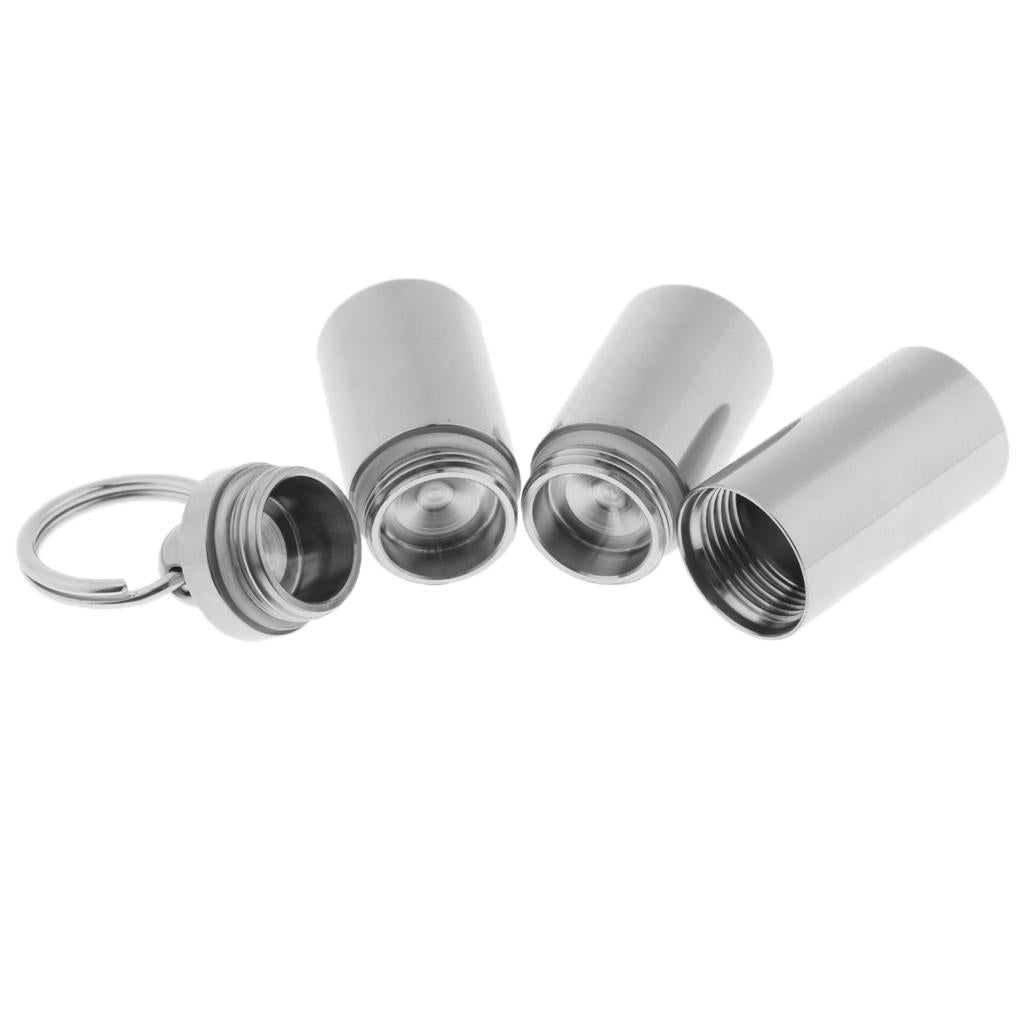 Waterproof Titanium Pocket Pill Box Capsule Tablet Organizer Tri Layer