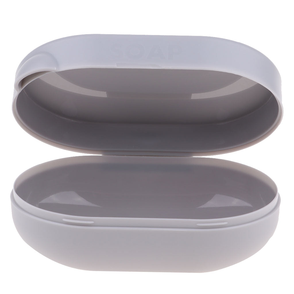 Plastic Soap Case Holder Container Storage Box Home Outdoor Camping Travel Grey