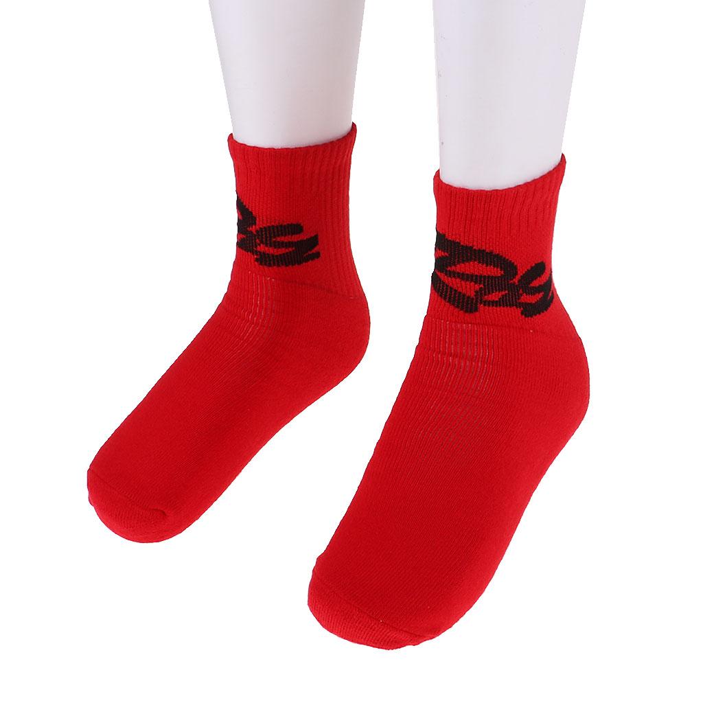 Child Cotton Warm Socks Stockings for Winter Ski Snow Roller Skating Red