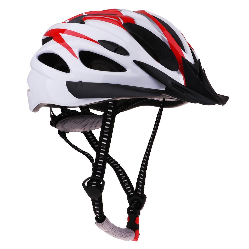 Adults Safety Helmet for Cycling Roller Inline Skating Biking Red White