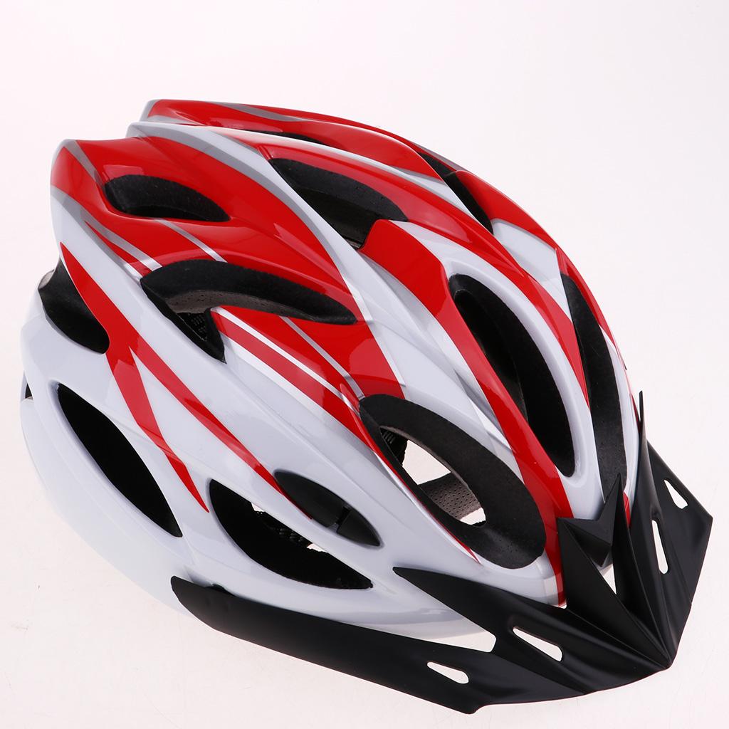Adults Safety Helmet for Cycling Roller Inline Skating Biking Red White