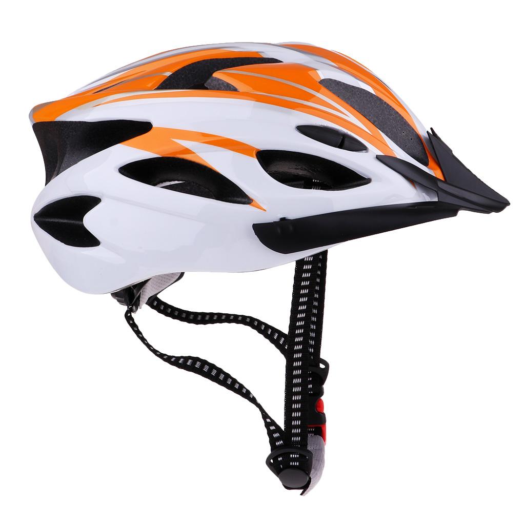 Adults Safety Helmet for Cycling Roller Inline Skating Biking Orange White