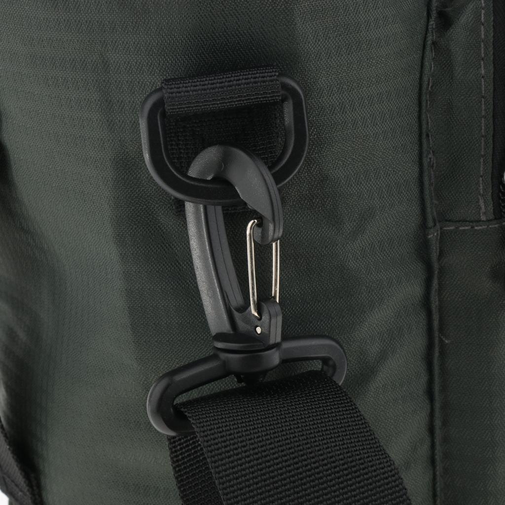 Water Bottle Holder Carrier with 3 Pockets and Adjustable Shoulder Strap Gray