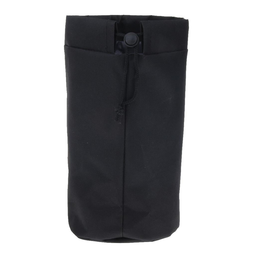 Outdoor Waterproof Water Bottle Drink Storage Bag Carry Pouch Cover Carrier 9x25cm Black