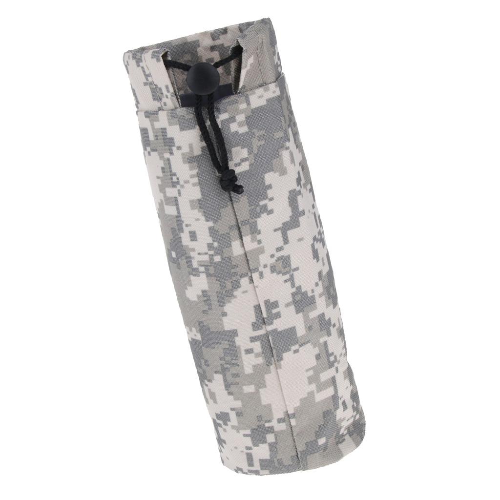 Outdoor Waterproof Water Bottle Drink Storage Bag Carry Pouch Cover Carrier 9x25cm Camo