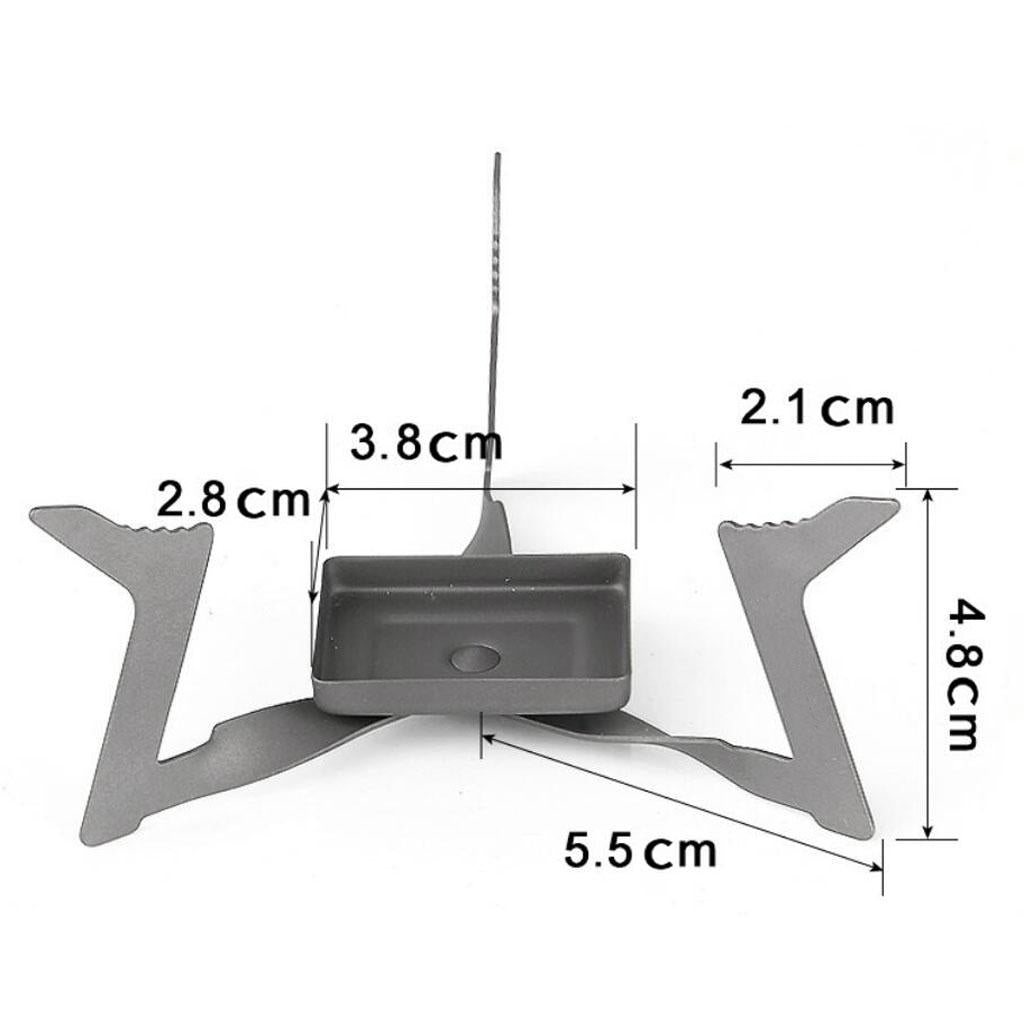 Mini Folding Titanium Triangle Camping Solid Alcohol Burner Outdoors