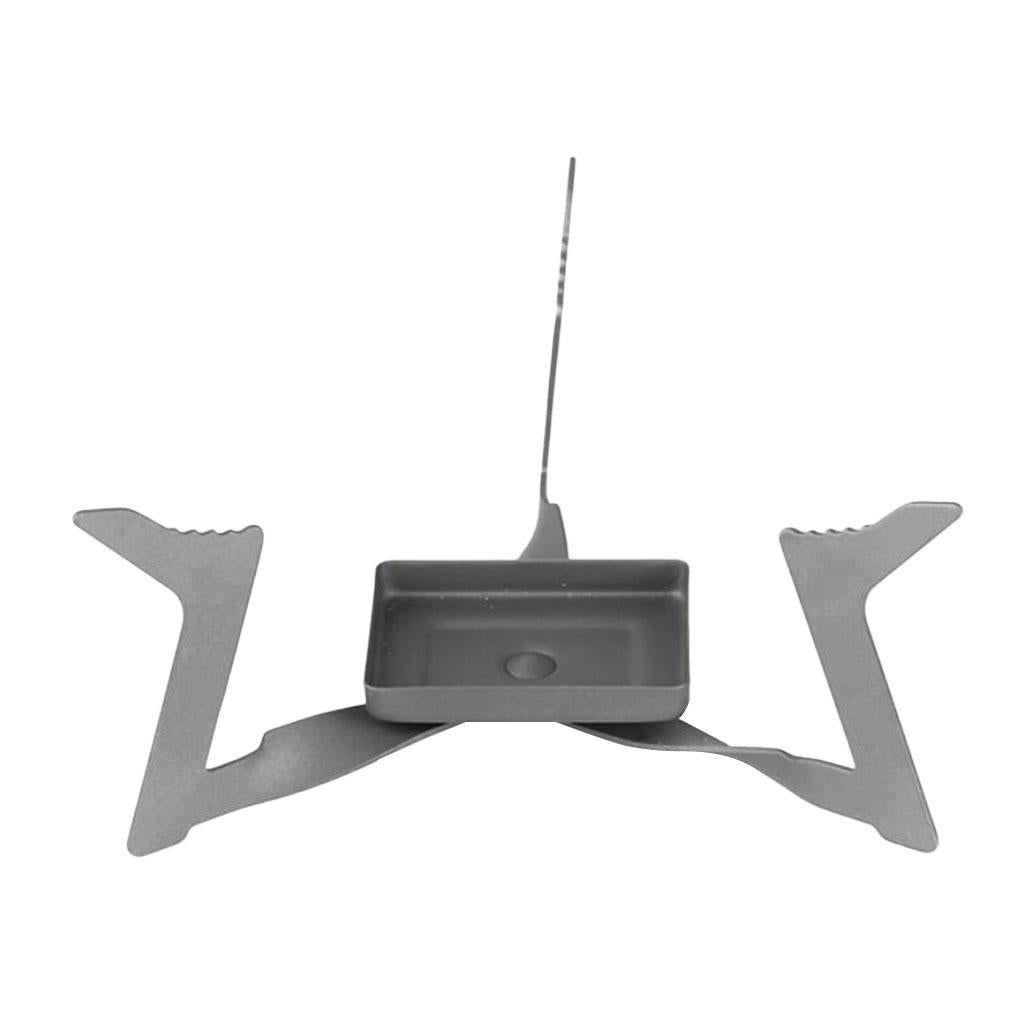 Mini Folding Titanium Triangle Camping Solid Alcohol Burner Outdoors