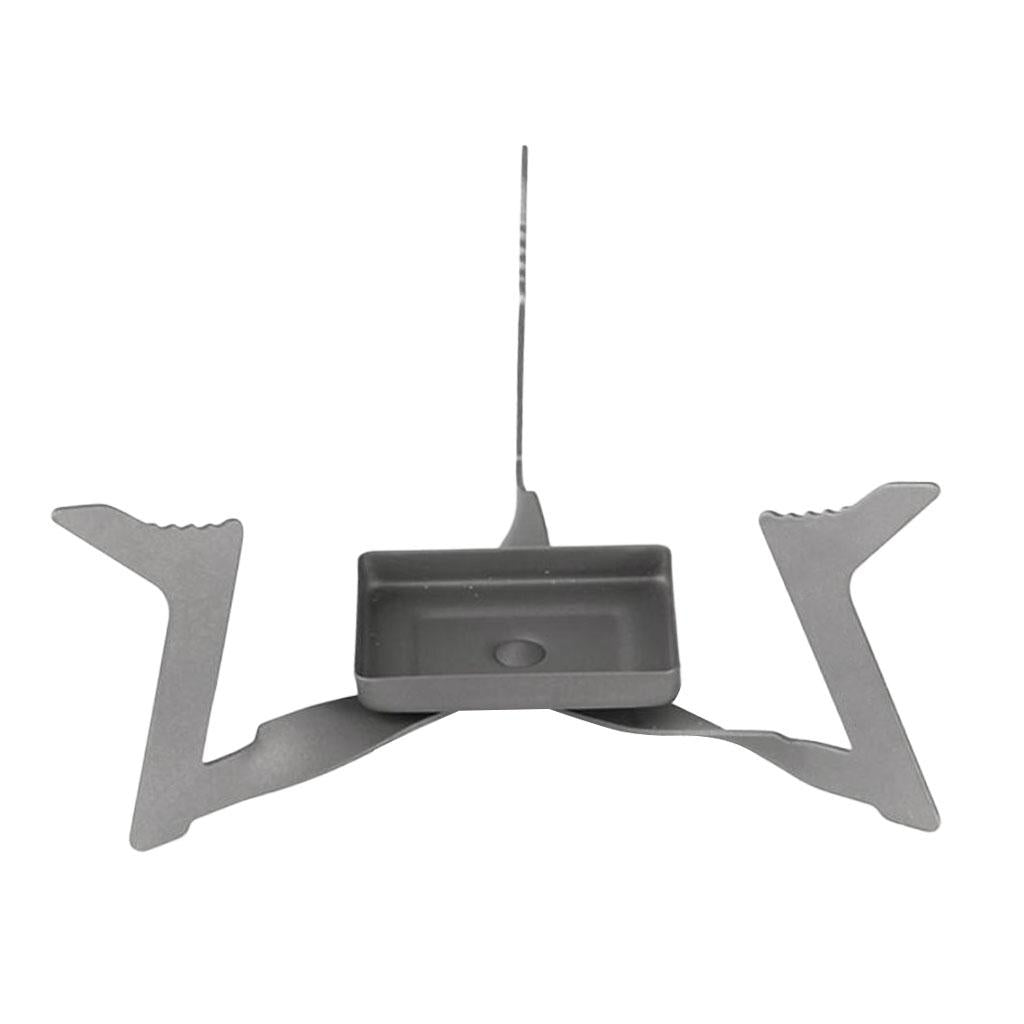 Mini Folding Titanium Triangle Camping Solid Alcohol Burner Outdoors