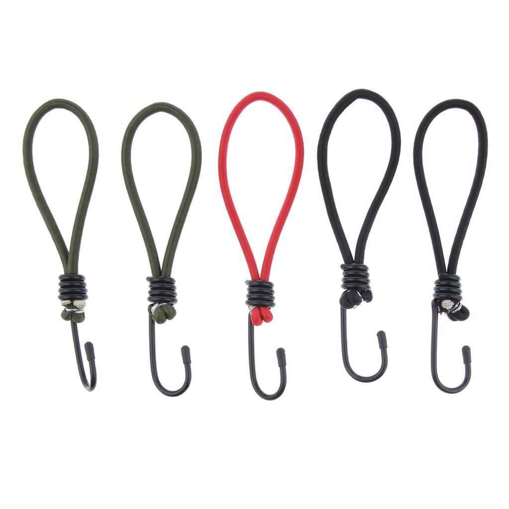 5 Pcs Bungee Hook Tie - Tarpaulin Elastic Stretch Cord Straps Hook 6.5mm
