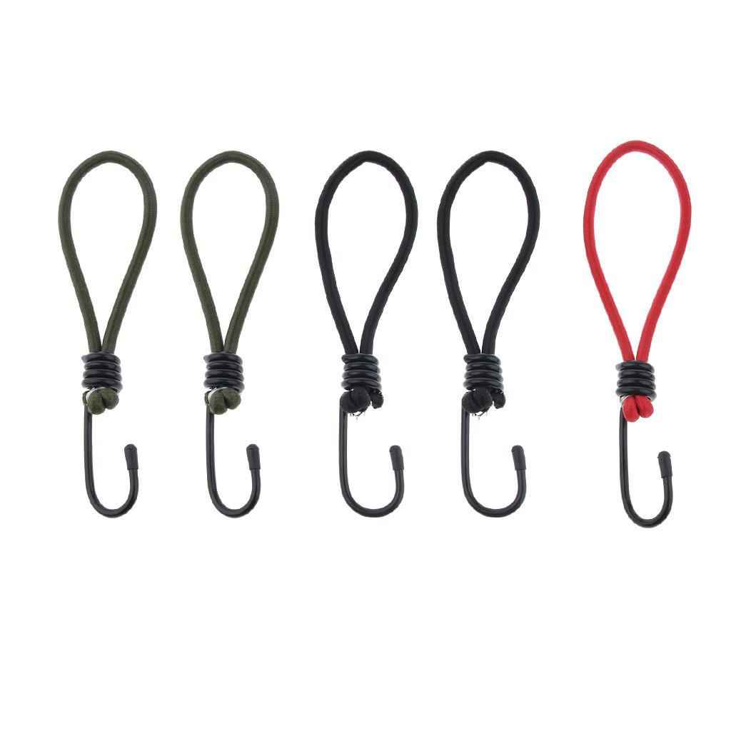 5 Pcs Bungee Hook Tie - Tarpaulin Elastic Stretch Cord Straps Hook 6.5mm
